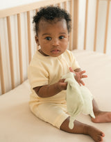 Kit & Petal Short Sleeve Romper in Sunny Yellow