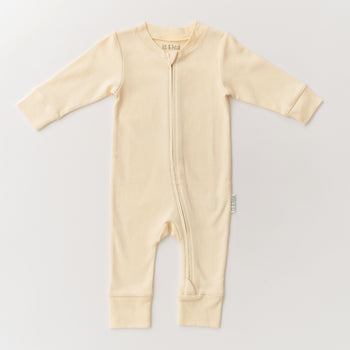 Kit & Petal Long Sleeve Romper in Sunny Yellow