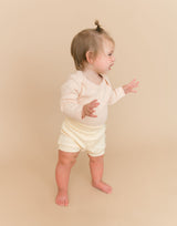 Kit & Petal Fold-Over Shorts in Sunny Yellow