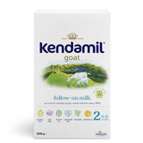 Kendamil goat follow-on milk packaging on a white background