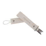 Genuine Leather Pacifier & Teether Holder with Non-Toxic Clip