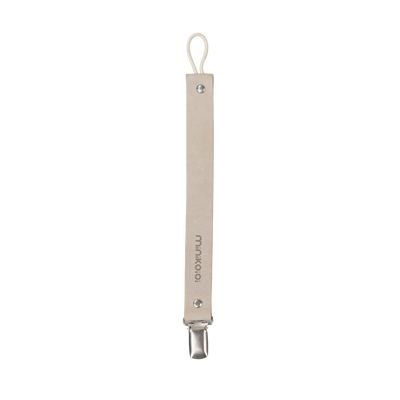 Genuine Leather Pacifier & Teether Holder with Non-Toxic Clip
