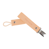 Genuine Leather Pacifier & Teether Holder with Non-Toxic Clip