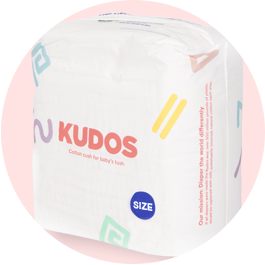Kudos Diaper Box | 100% Cotton-Lined TCF Diapers Size 1-6