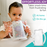 Flipping Holder DELUXE with Lid (Purple) – Food Pouch & Juice Box Holder