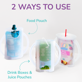 Flipping Holder DELUXE with Lid (Purple) – Food Pouch & Juice Box Holder