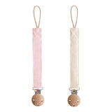 Linen Pacifier Clip Set