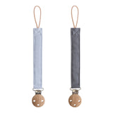 Linen Pacifier Clip Set