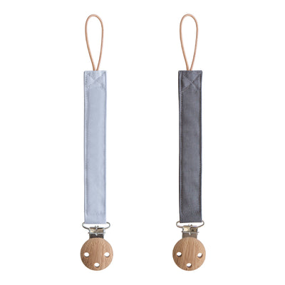 Linen Pacifier Clip Set