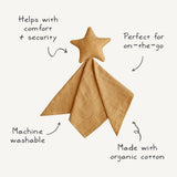 Mushie Star Lovey Blanket – Organic Cotton Baby Comfort Blanket
