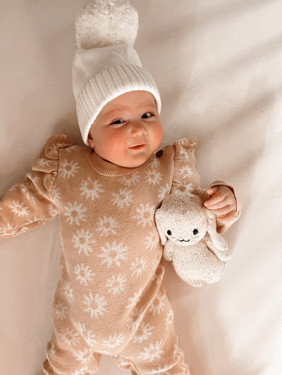 Floral Jacquard Baby Jumpsuit