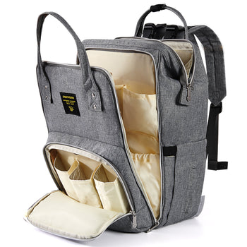 SUNVENO Open-Wide Diaper Backpack