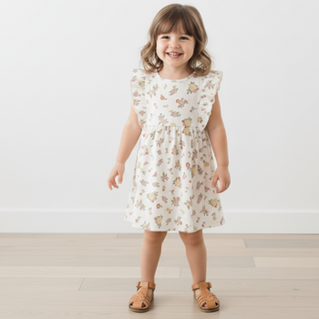 Makemake Organics Organic Flutter Dress - Meadow