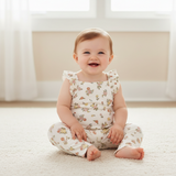 Makemake Organics Organic Flutter Romper - Meadow