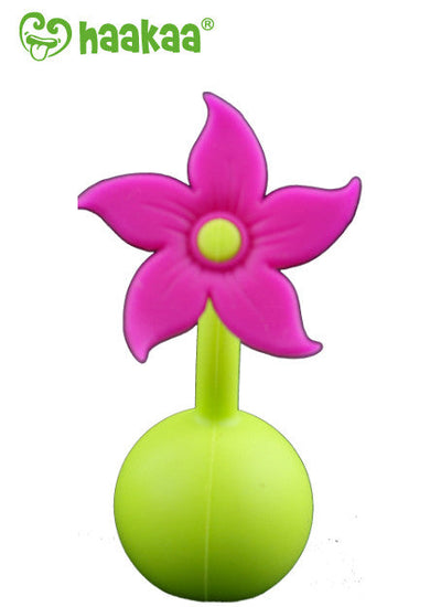 Haakaa Silicone Breast Pump & Flower Stopper Combo (4oz)