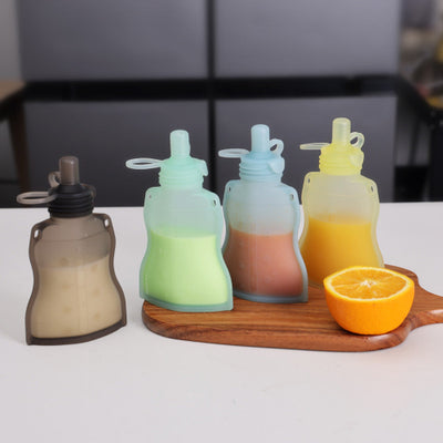 Haakaa Silicone Yummy Pouch – Reusable Baby Food Squeeze Pouch 4.5oz / 130ml