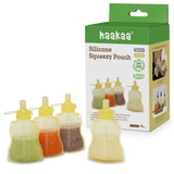 Haakaa Silicone Yummy Pouch – Reusable Baby Food Squeeze Pouch 4.5oz / 130ml