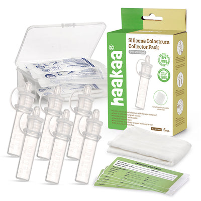 Haakaa Silicone Colostrum Collector Set – Reusable 4ml (6 Pack)