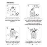 Happii Bear Silicone Milk Storage Bag – Reusable BPA-Free Breastmilk Storage Pouch