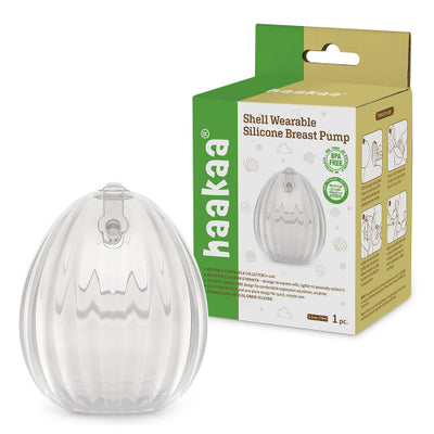 Haakaa Shell Wearable Silicone Breast Pump & Milk Collector – Hands-Free 100% Medical Grade Silicone