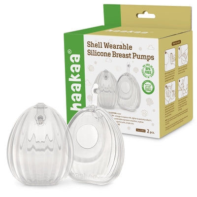 Haakaa Shell Wearable Silicone Breast Pump & Milk Collector – Hands-Free 100% Medical Grade Silicone