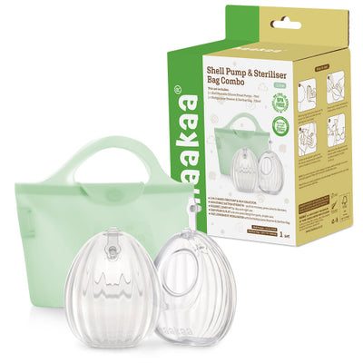Haakaa Shell Wearable Silicone Breast Pump & Milk Collector – Hands-Free 100% Medical Grade Silicone