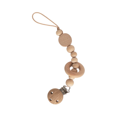Silicone & Wooden Pacifier Clip