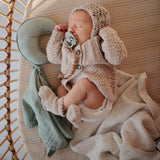 Mushie Moon Lovey Blanket – Organic Cotton Baby Comfort Blanket