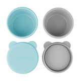Suction Silicone Snack Cups with Lid – 135ml Food-Grade BLW Storage Set (2.9 in)