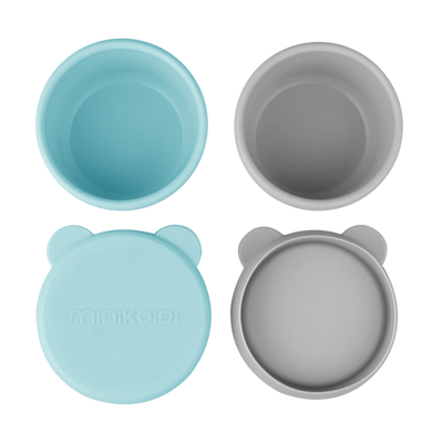 Suction Silicone Snack Cups with Lid – 135ml Food-Grade BLW Storage Set (2.9 in)