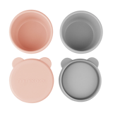 Suction Silicone Snack Cups with Lid – 135ml Food-Grade BLW Storage Set (2.9 in)