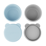 Suction Silicone Snack Cups with Lid – 135ml Food-Grade BLW Storage Set (2.9 in)