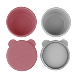 Suction Silicone Snack Cups with Lid – 135ml Food-Grade BLW Storage Set (2.9 in)