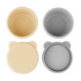 Suction Silicone Snack Cups with Lid – 135ml Food-Grade BLW Storage Set (2.9 in)