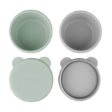 Suction Silicone Snack Cups with Lid – 135ml Food-Grade BLW Storage Set (2.9 in)
