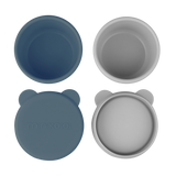 Suction Silicone Snack Cups with Lid – 135ml Food-Grade BLW Storage Set (2.9 in)