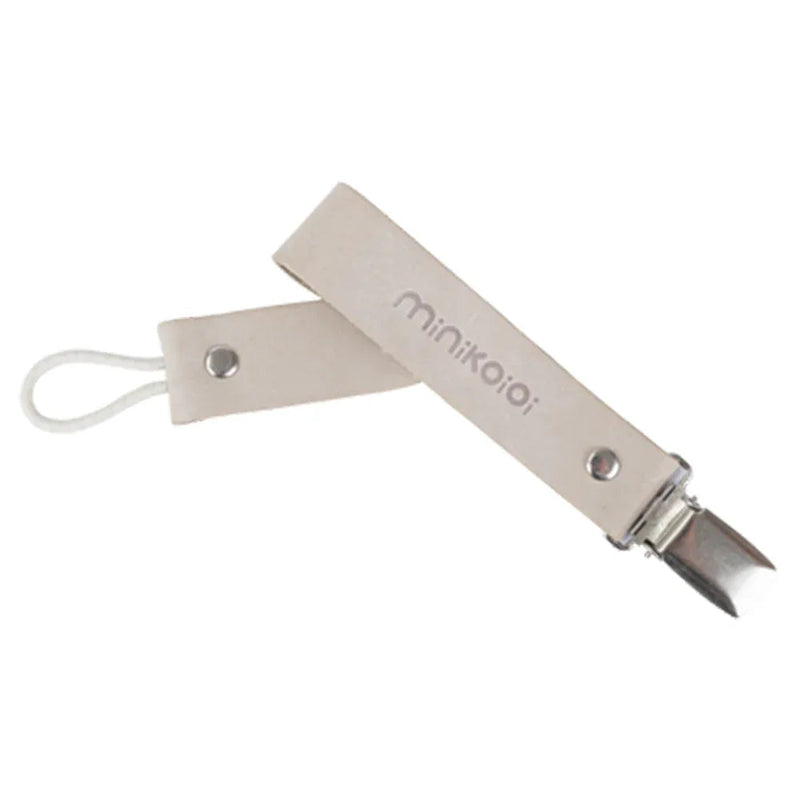 Genuine Leather Pacifier & Teether Holder with Non-Toxic Clip