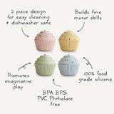 Silicone Mix & Match Cupcake Toy Set