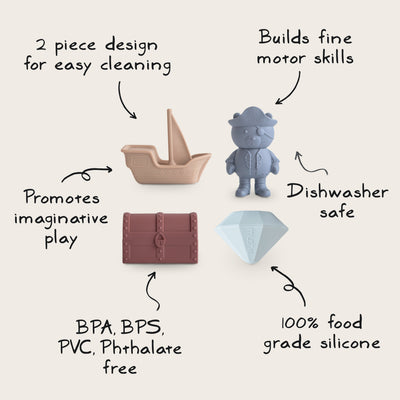 Silicone Mold-Free Bath Play Set