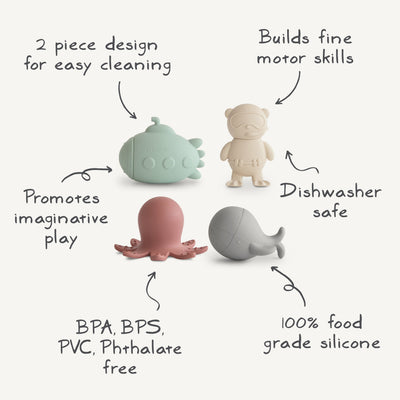 Silicone Mold-Free Bath Play Set