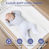 Momfann 4-in-1 Bedside Bassinet – Bedside Sleeper with Mesh Sides, Wheels & Storage