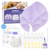 Momfann 58-Piece Breastfeeding Essentials Kit – Hot & Cold Packs, Colostrum Collectors & Milk Bags