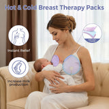 Momfann 58-Piece Breastfeeding Essentials Kit – Hot & Cold Packs, Colostrum Collectors & Milk Bags