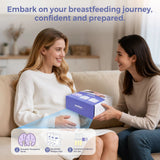 Momfann 58-Piece Breastfeeding Essentials Kit – Hot & Cold Packs, Colostrum Collectors & Milk Bags
