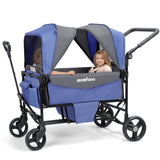 Momfann 4-in-1 Double Stroller Wagon – Stroller, Lay-Flat, Wagon & Bench Modes