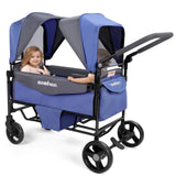 Momfann 4-in-1 Double Stroller Wagon – Stroller, Lay-Flat, Wagon & Bench Modes