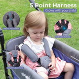 Momfann 4-in-1 Double Stroller Wagon – Stroller, Lay-Flat, Wagon & Bench Modes
