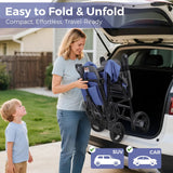 Momfann 4-in-1 Double Stroller Wagon – Stroller, Lay-Flat, Wagon & Bench Modes