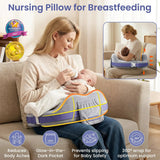 Momfann Memory Foam Nursing Pillow with Side Guard & Waist Strap