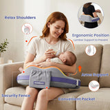 Momfann Memory Foam Nursing Pillow with Side Guard & Waist Strap
